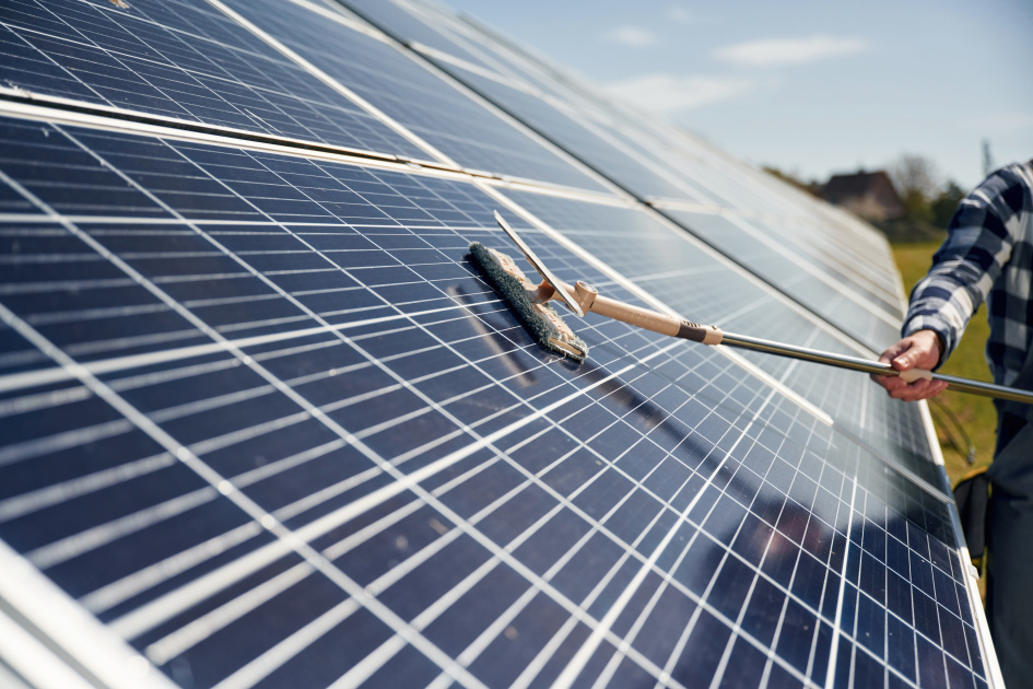 Cleaning solar panels
