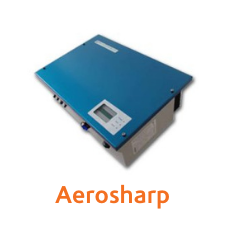 Blue Aerosharp solar inverter.