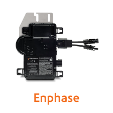 Compact Enphase microinverter.
