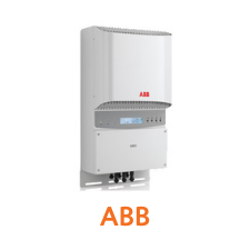 ABB solar inverter with digital display panel.