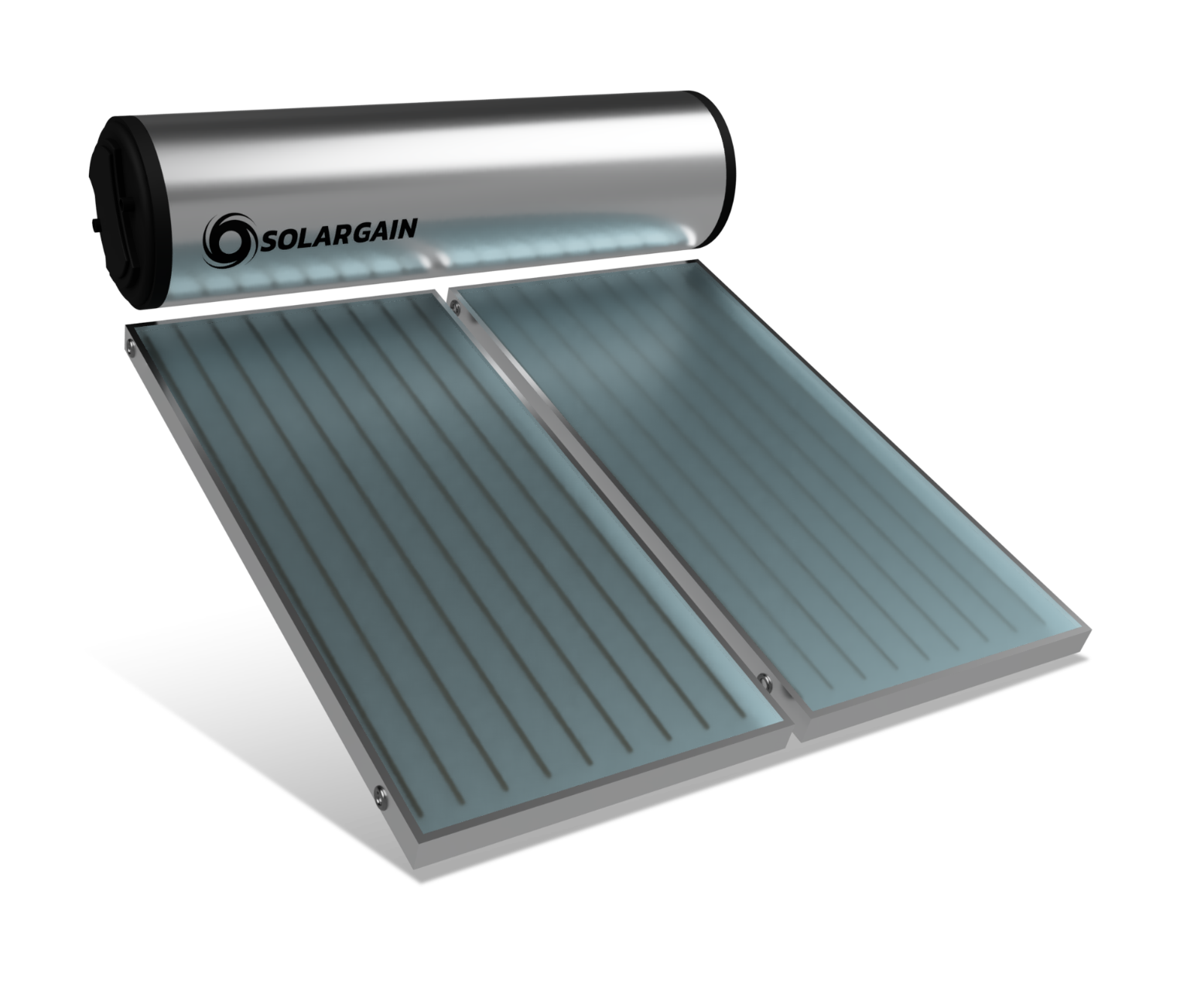 Solargain Roof Mount 200L Twin Panel Slimline with Electric Boost